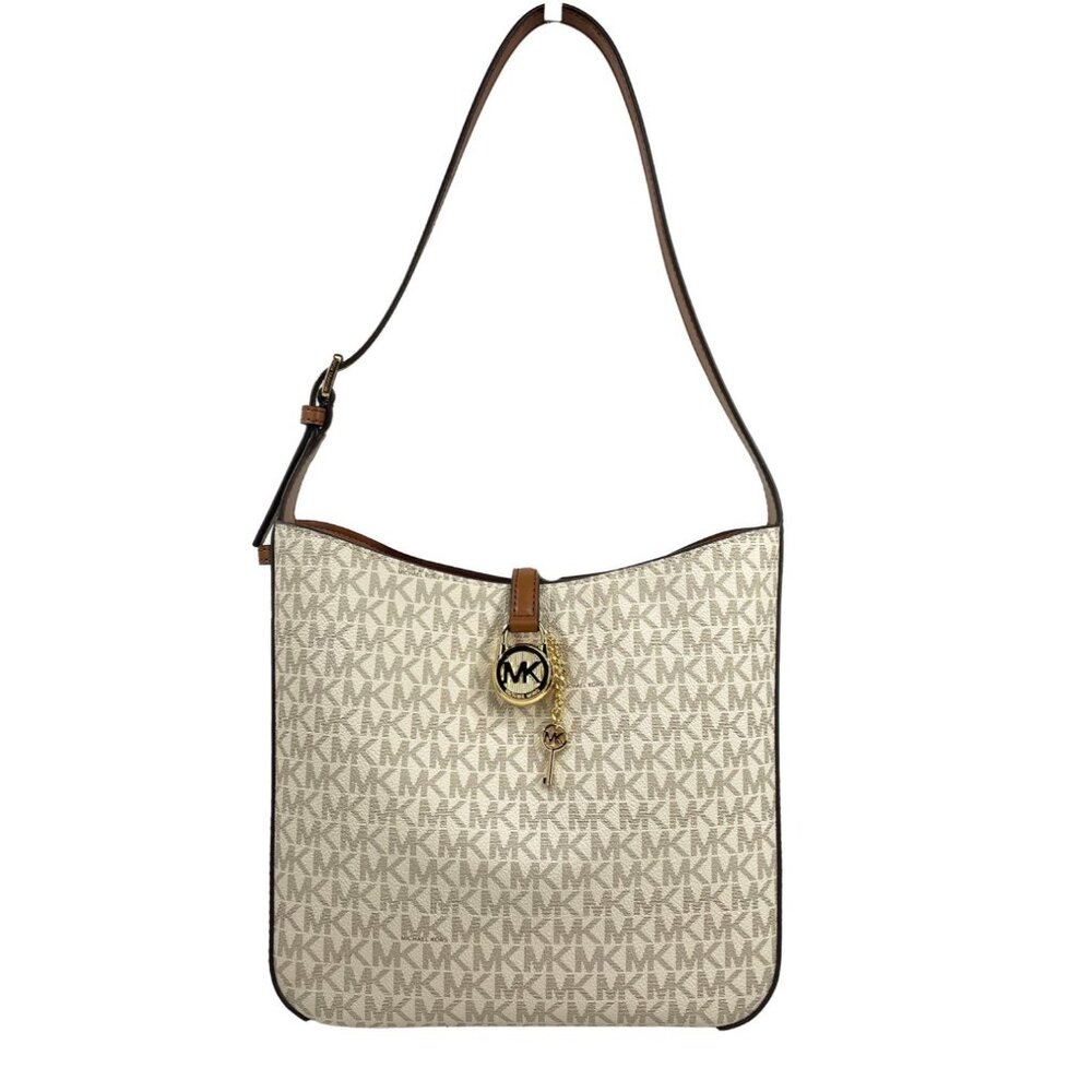 Michael Kors Signature Small Lyra Bucket Crossbody Bag Vanilla Handbag